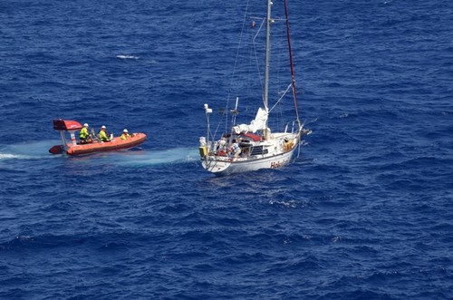 Hokulani crew being rescued by Northern Star crew - photo by Northern Star crew ©  SW